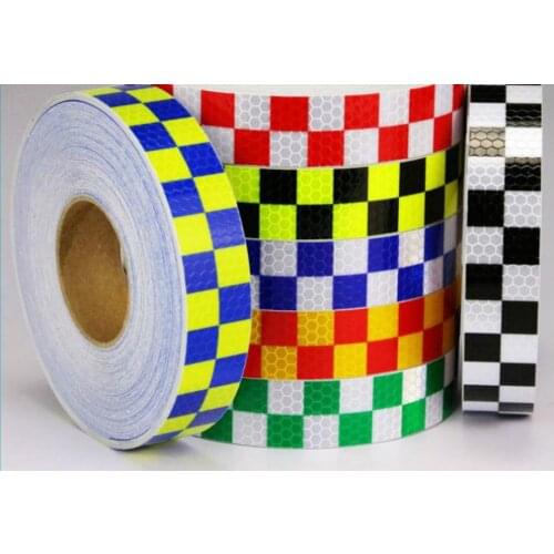 Width 2.5CM 5CM reflective traffic warning color adhesive tape, safety equipment warning tape Sticker,Night reflective belt