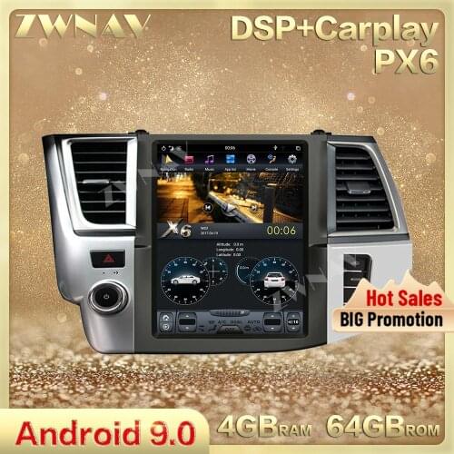 Tesla Style vertical screen Android 9.0 Car multimedia player For Toyota Highlander 2014-2018 gps navi radio stereo BT head unit