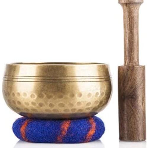 Tibetan Singing Bowl Se,Meditation Sound Bowl Handcrafted in Nepal for Healing and Mindfulness
