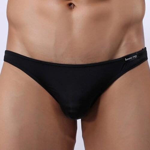 Basic briefs solid color Men' s Sexy Soft Low- waist Brief Bottom Shorts Y-Front Under pants underwear