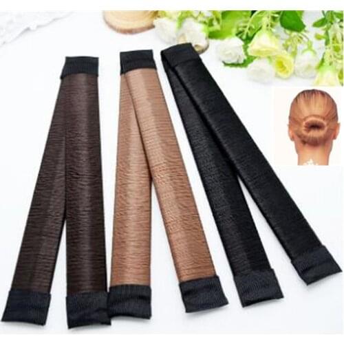 1PC Hair Accessories Synthetic Wig Donuts Bud Head Band Ball Braider Magic DIY Tool Bun Maker Sweet French Dish Made Hair Band