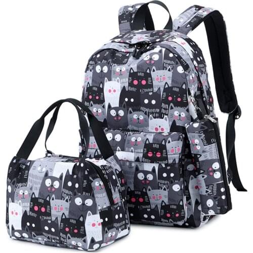 Waterproof School Backpack Set Lightweight Teen Girls Women Kids School Bags College Bookbag Fits 14 Inch Laptop Bag