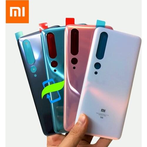 Battery Back Cover For Xiaomi Mi 10 Mi10 Pro 5G Rear Glass Back Housing Door Case For Xiaomi Mi 10 Pro 5G Battery Back Cover