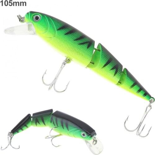 10.5cm 14g Minnow Fishing Lures 3 jointed Segments Plastic Hard Baits Swimming Depth 1.2~1.8m Bass Carp
