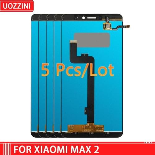 100% Tested 5 pcs/lot For Xiaomi Mi Max 2 LCD Display Touch Screen Digitizer Assembly Replacement For Xiaomi Mi Max 2
