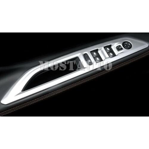 ABS Matte Interior Window Lift Cover Trim For Peugeot 3008 GT 3008 Access Active Allure 2016-2018 5008 5008 GT 2017-2018 4pcs