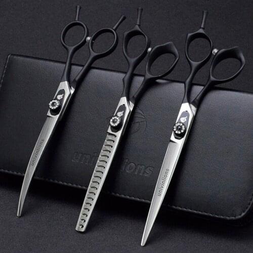 7" Pet Straight & Thinning & Down Curved Scissors Pet Dog Gromming Scissors Kit Cutting Shears Thinning Scissors for Dog Cat