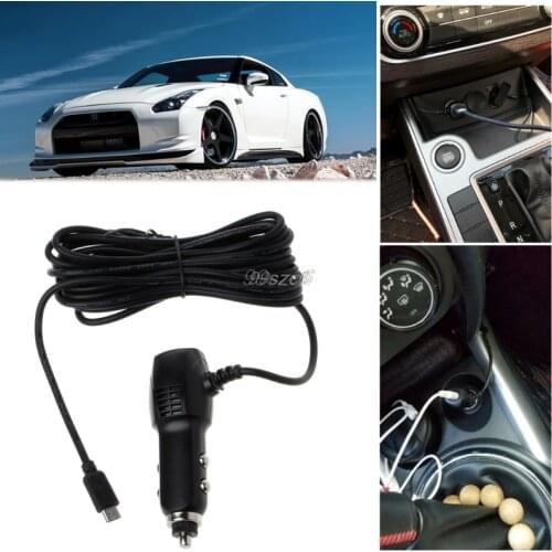 Micro USB Port 5V 2A Car Charger Adapter Cigarette Lighter For Car DVR Vehicle Charging with 3.5 meters Cable DropShip