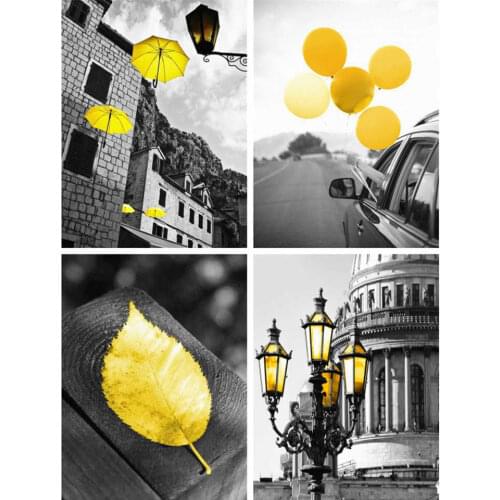 AZQSD Diamond Painting Full Square Black Diamond Embroidery Scenery Picture Of Rhinestones Handmade Home Decor Gift