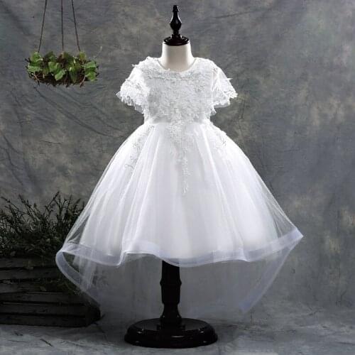Off white Flower Girl Dress Junior bridesmaid dress Wedding toddler dress Girl party dress with cap
