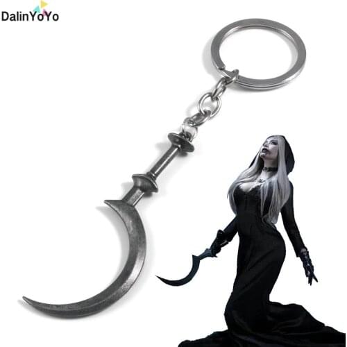 Game Residents Evils 8 Village Sickle Keychain Daniela Bela Cosplay Key Chain Weapon Model Pendant Keyring For Women Men Jewelry
