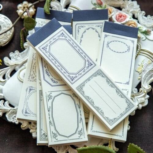 50 Pcs Baroque Style Label Paper Junk Journal Planner Craft Paper Scrapbooking Vintage Decorative Diy Craft Photo Album
