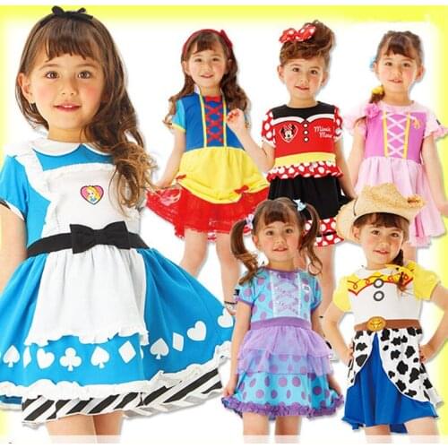Disney Frozen Kids Dresses for Girls Costume Princess Dress Halloween Christmas Party Cosplay Childrens Clothing Cartoon Lace