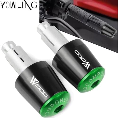 For Kawasaki W800/SE W800SE 2012 2013 2014 2015 2016 Motorcycle Handlebar Grips Bar Ends CNC Handle Bars Grip Cap Plug Slider