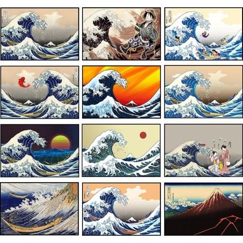 Kanagawa Big Wave Canvas Painting Art Retro Landscape Posters and Prints Print Mural Picture Modern Home Wall Decoration Cuadros