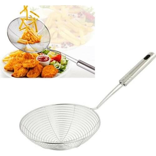 Kitchen Cooking Tool Small Skimmer Mesh Deep Fryer Oil Filter Screen Noodle Colanders Strainers fry scoop