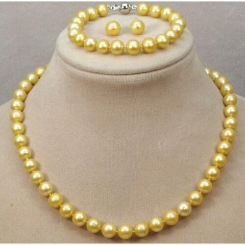 A sets AA 9-10mm white reshwater pearl necklace bracelets earrings can choose
