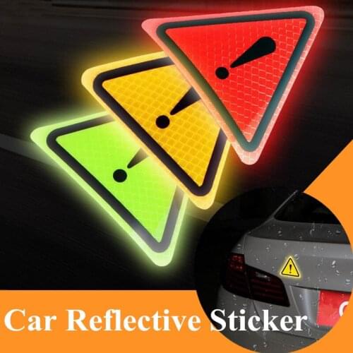 Car Reflective Stickers Decals Night Warning Waterproof Outdoor Auto Motorcycle Bike Accessories Decoration Personalise 1Pc