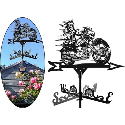 Roof Weathervane Grim Reaper Weather Vane Patio Yard Decoration Wind Indicator for your Home, Garage, Cupola, Barn or Gazebo