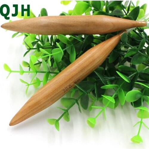 QJH Extra Large Circular 20mm Carbonated Wood Ring Needle Knitting Crochet Hook Thick Sweater Carpet Needles
