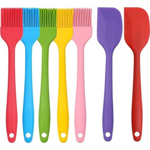 Silicone Basting Pastry Brushes Spatula Non-Stick BBQ Grill Baking Brush Spread Oil Butter Sauce Marinades Kitchen Cooking Tools