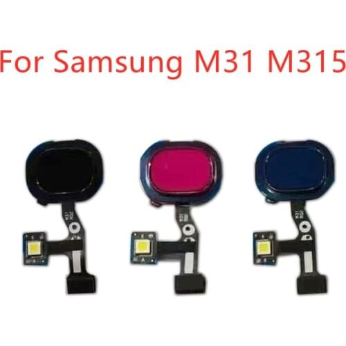 For Samsung Galaxy M31 M315 Fingerprint Scanner Flex Cable Touch Sensor ID Home Button Return Ribbon Flex Cable Repair Parts