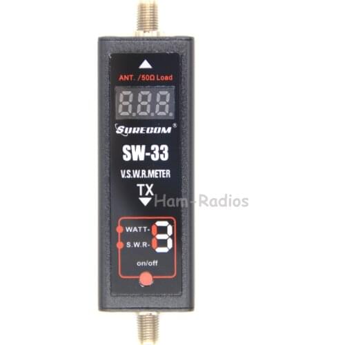 SURECOM SW-33 Mini Power&SWR Meter VHF/UHF 100MHz~520MHz Portable Tester for Ham Two Way Radio SW33 Antenna Mini Tester Counter