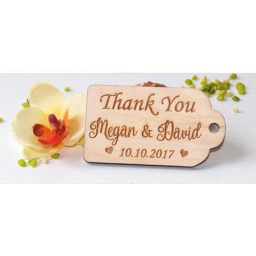 Wedding favor tags, Wood favor tags, Wedding favors, Wood wedding favor tags, Wedding rustic tags, Custom tags, Heart tags