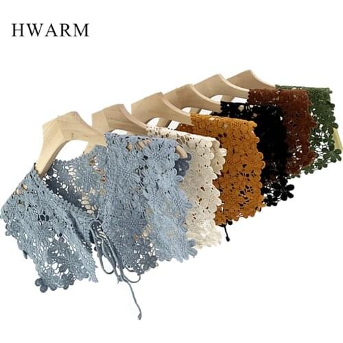 2pcs African Lace Fabric Shawl Summer Thin Sunscreen Diy Hollowed Out Skirt False Collar With Silk Scarf Hook Flower Triangle