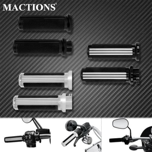 2xMotorcycle 1"25mm Handle Bar Hand Grips CNC Aluminum For Harley Sportster XL Touring Street Road Glide Dyna FXD VRSC Softail