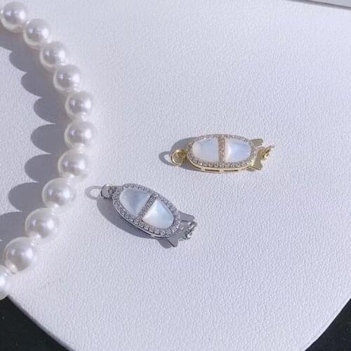 Nice Quality S925 Sterling Silver Pendant Necklace Bracelet Clasp Hook NO PEARLS 5pcs/lot