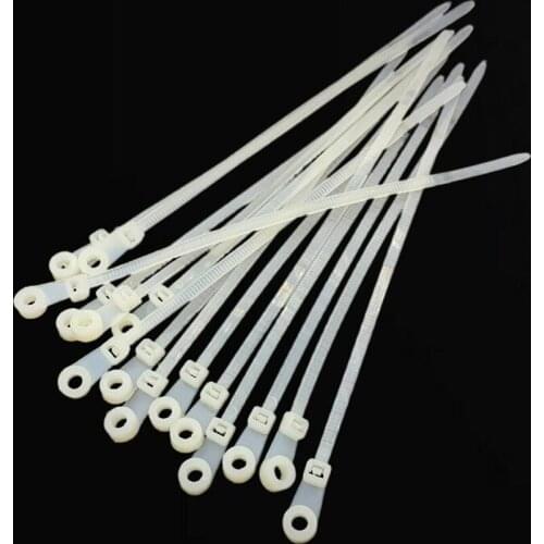 500PCS/1Lot 3*100MM 4*150MM 4*200MM Nylon Round Hole Fixed Mounting Cable Tie
