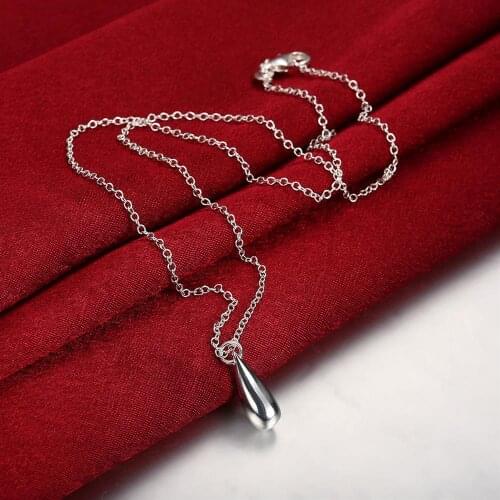 Promotions Price silver color jewelry fashion pretty high quality for WOMEN lady drop chain pendant necklace jewelry N177