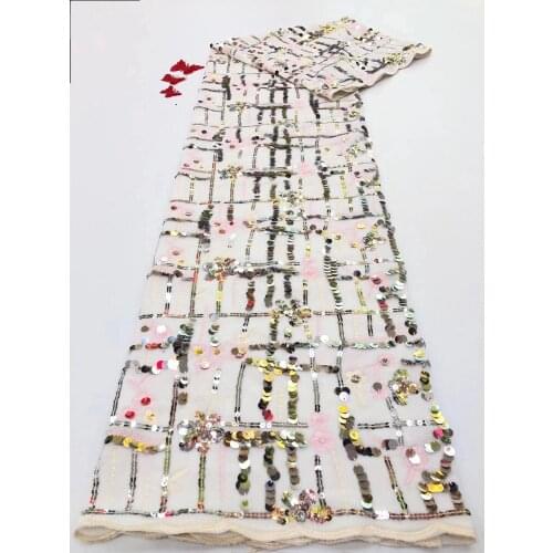 Velvet Lace Fabric for Dresses Latest Nigerian French Tulle Lace With Sequence Sequin High Quality African Sequins Lace Fabrics