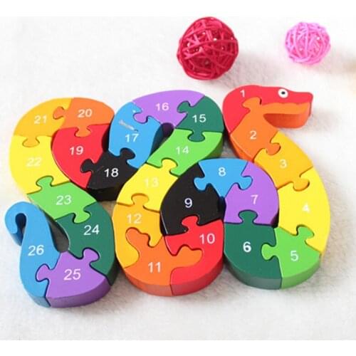 Free shippment 3pcs/lot English letters, sika deer, jigsaw puzzle, wooden toys for emotion manual and color