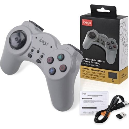 Ipega PG-9122 Wireless Controller Gamepad for PS Mini Console Portable Gaming Joystick with Dual Vibration Turbo and Trigger