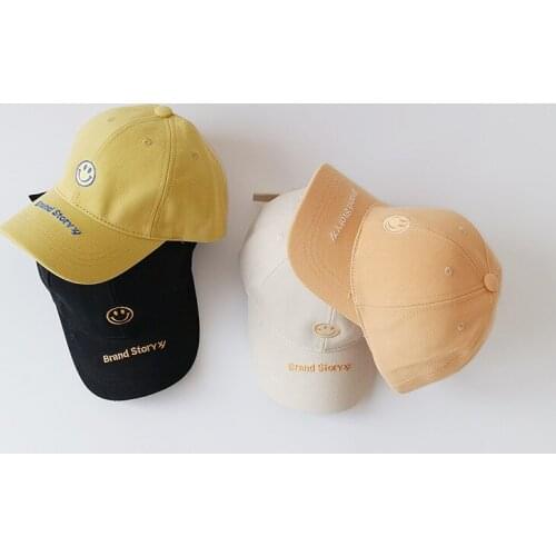 Spring Summer Lovely Smail Pattern Baby Hats Kids Boys Girls Baseball Hats Peaked Cap Autumn Outdoor Sun Hats