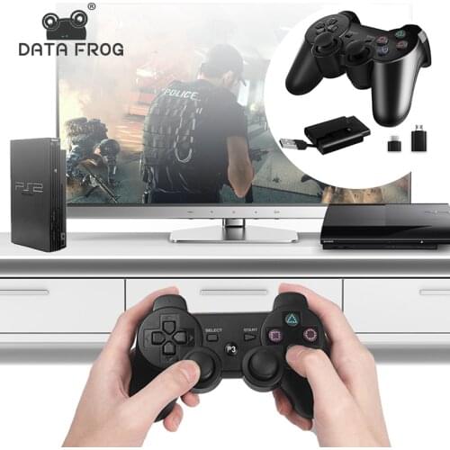 Data Frog 2.4G Wireless Gamepad for PS2/PS3 Game Joystick for Android Phone/TV Box/Smart TV/PC Dual Vibration Game Controller