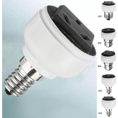 E27/b22/e14 Abs Us/eu Plug Connector Accessories Bulb Lighting White Bulb Screw Lamp Base Adapter Socket Fixture Holder A3K8