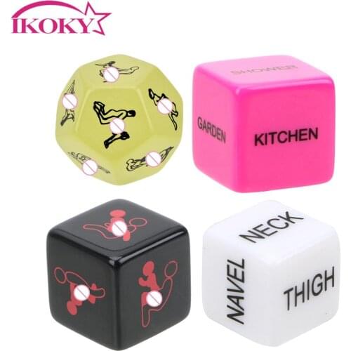 IKOKY 5pcs 12 Sides Crap Sex Dice Fun Adult Erotic Love Humour Gambling Erotic Toys Sex Toys for Couple Sex Posture Adult Games