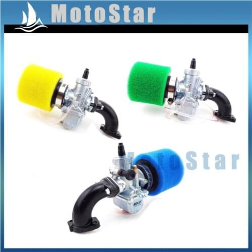 26mm Molkt Carburetor Carb + 45mm Air Filter + Mainfold Intake Pipe + Gasket For KLX TTR CRF70 YX 140cc 150cc 160cc Engine