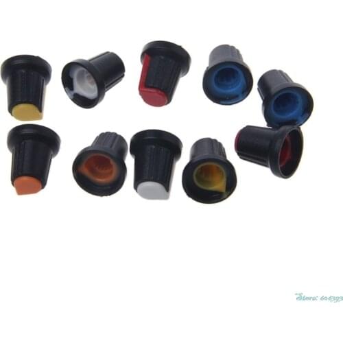 10Pcs/Set Potentiometer Shaft Control Rotary Knob Cap 15mmx17mm