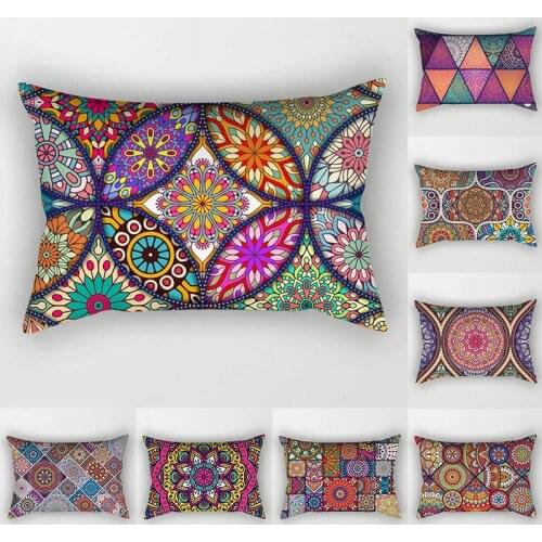 Mandala Cushion Cover 30x50 Polyester Vintage Pattern Pillowcover Decorative Sofa Cushions Throw Pillows Home Decor Pillowcase