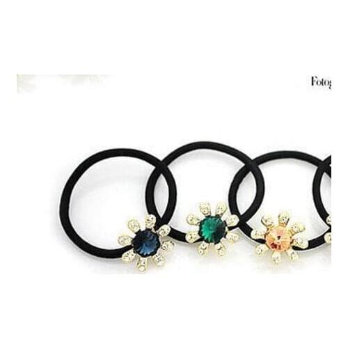 2021 New Hair Accessories for Women Sweet Rhinestone Crystal Sunflower Hairband Headband