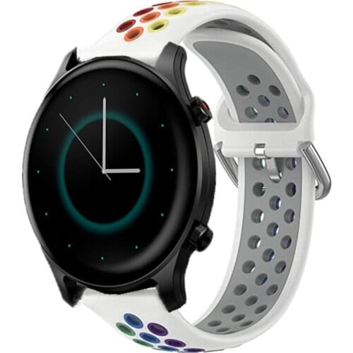 Rainbow Wrist Strap For Haylou RS3 LS04 RT LS05S Silicone Sport Bracelet For Haylou Solar LS02 LS05 Waterproof Smart Watchband