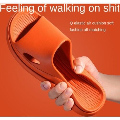 New Couples Stylish Sandals Slip-Proof Thick-Soled Indoor Outdoor Men Flip Flops House Shoes Woman Super Sof Bathroom Slippers