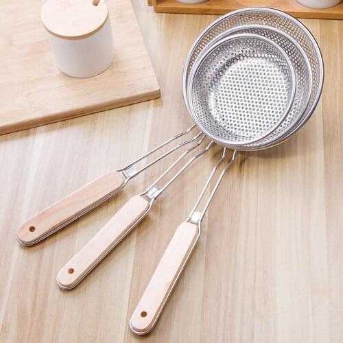 4 Size Stainless Steel Colander Fry Chef Basket Kitchen Strainer Colander Net Cooking Mesh Strainer Colander Sieve Sifter