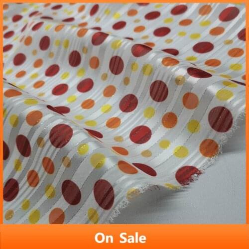 Dot Metallic Chiffon Silky Strips Pearly Bling Fabric Dropping Breathable DIY Dress Blouse