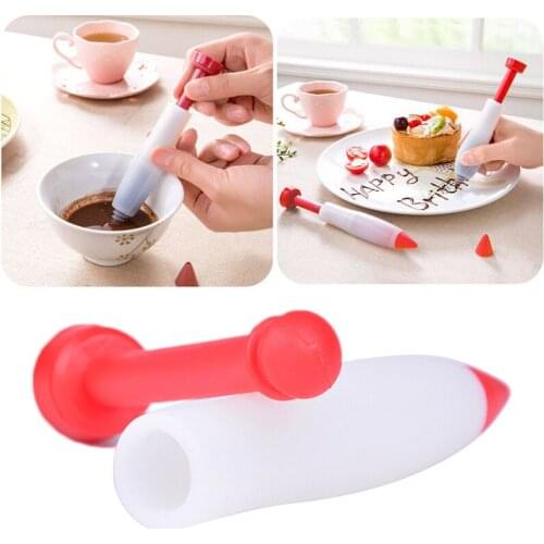 Silicone Food Writing Pen Chocolate Decorating Tools Cake Mold Cream Cup Cookie Lcing Piping Pastry Nozzles kitchen accessories