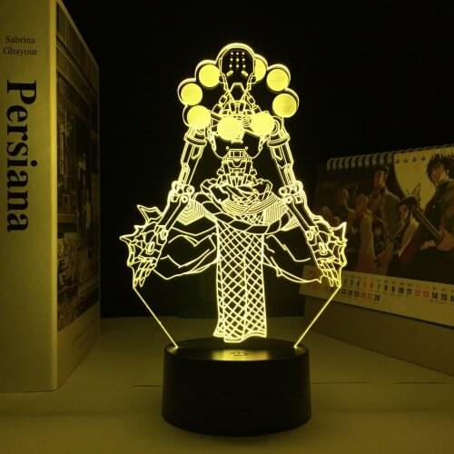 Tekhartha Zenyatta Hero Adventurer 3D LED Lamp Overwatch Wandering Mechanical Monks 3d Lamp for Boy Kid Gift Led Night Light